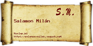 Salamon Milán névjegykártya
